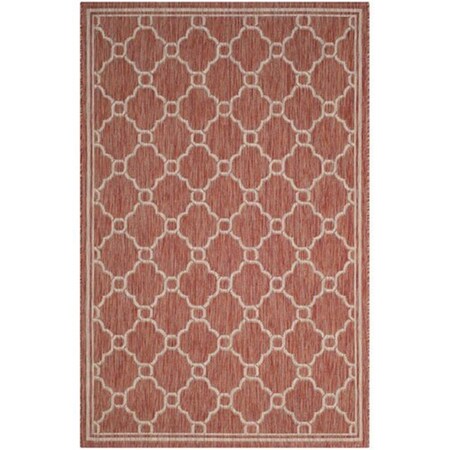 Safavieh Courtyard Power Loomed Rectangle Rug- Red - Beige- 2 x 3 ft. 7 in. CY8474-36521-2
